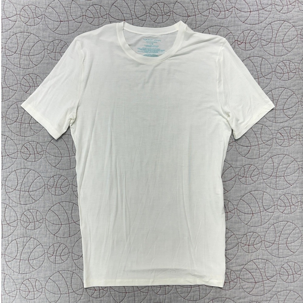 Tommy John Second Skin Undershirt White Crew Neck / Mens Large